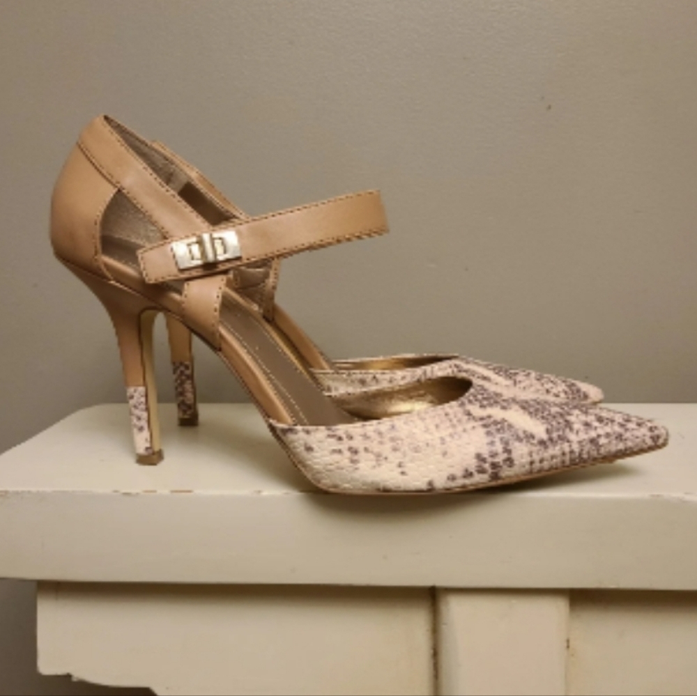 BCBGeneration Snakeskin Pumps